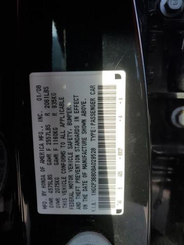 1HGCP36808A029528 - 2008 HONDA ACCORD EXL BLACK photo 12