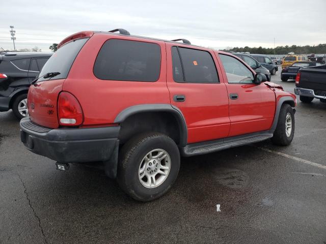 1D4HS38N23F585070 - 2003 DODGE DURANGO SPORT RED photo 3