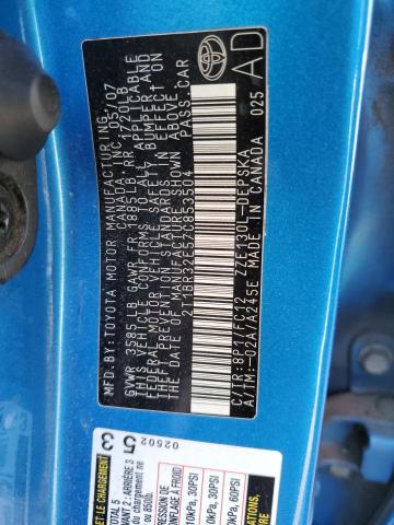 2T1BR32E57C853504 - 2007 TOYOTA COROLLA CE BLUE photo 12