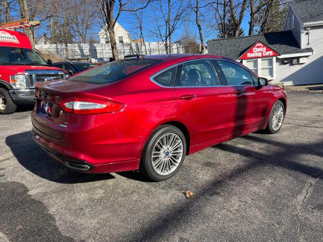 3FA6P0H93ER381557 - 2014 FORD FUSION SE RED photo 4