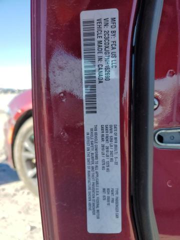 2C3CDXJG7NH162690 - 2022 DODGE CHARGER SXT MAROON photo 12