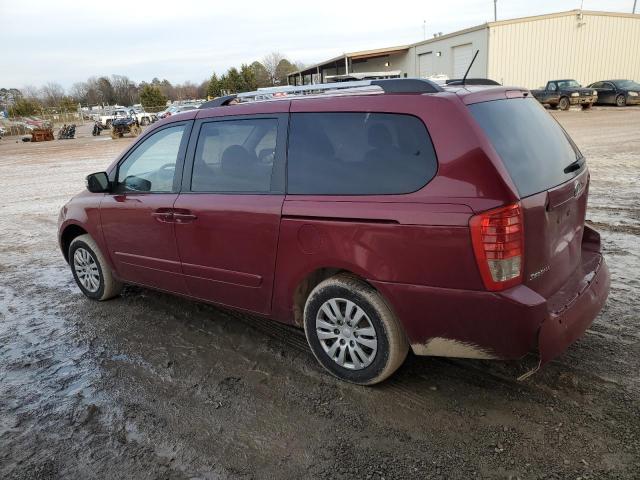 KNDMG4C7XC6432254 - 2012 KIA SEDONA LX RED photo 2