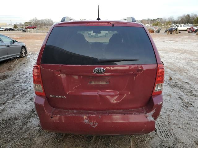 KNDMG4C7XC6432254 - 2012 KIA SEDONA LX RED photo 6