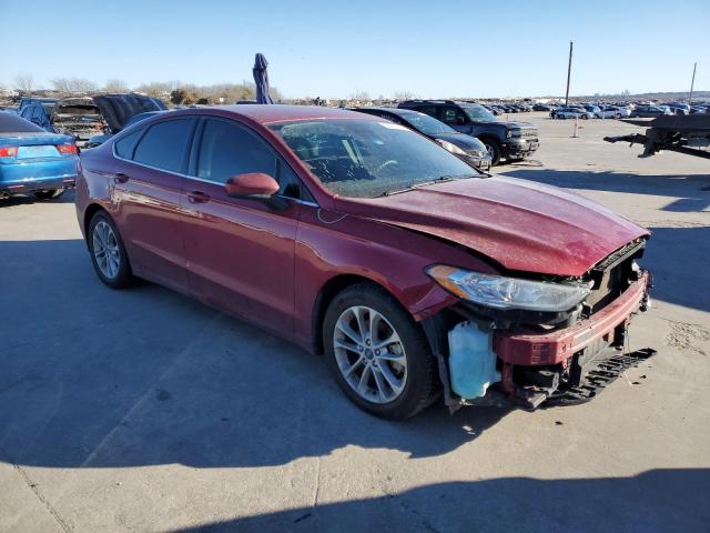 3FA6P0HD0KR108205 - 2019 FORD FUSION SE RED photo 4