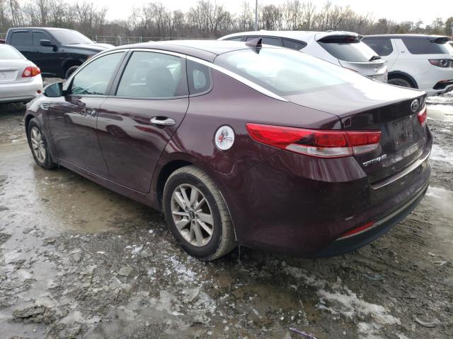 5XXGT4L35HG167063 - 2017 KIA OPTIMA LX BURGUNDY photo 2