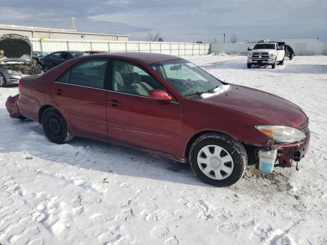 4T1BE32K12U046020 - 2002 TOYOTA CAMRY LE RED photo 4