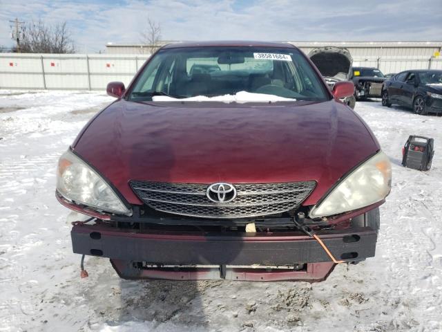 4T1BE32K12U046020 - 2002 TOYOTA CAMRY LE RED photo 5