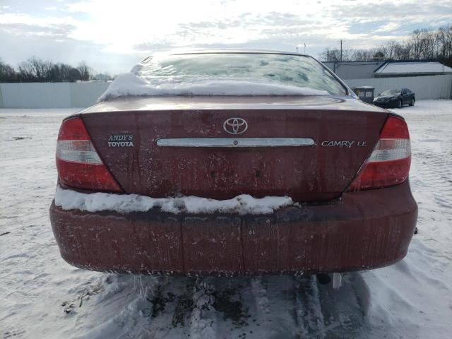 4T1BE32K12U046020 - 2002 TOYOTA CAMRY LE RED photo 6