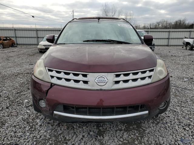 JN8AZ08T37W530595 - 2007 NISSAN MURANO SL MAROON photo 5