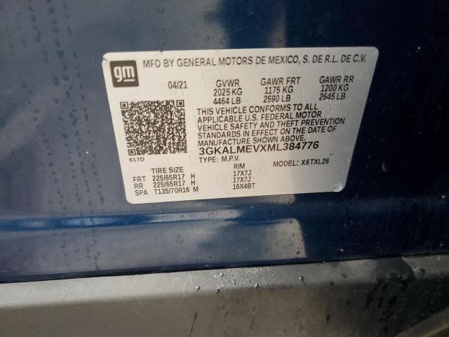 3GKALMEVXML384776 - 2021 GMC TERRAIN SLE BLUE photo 14