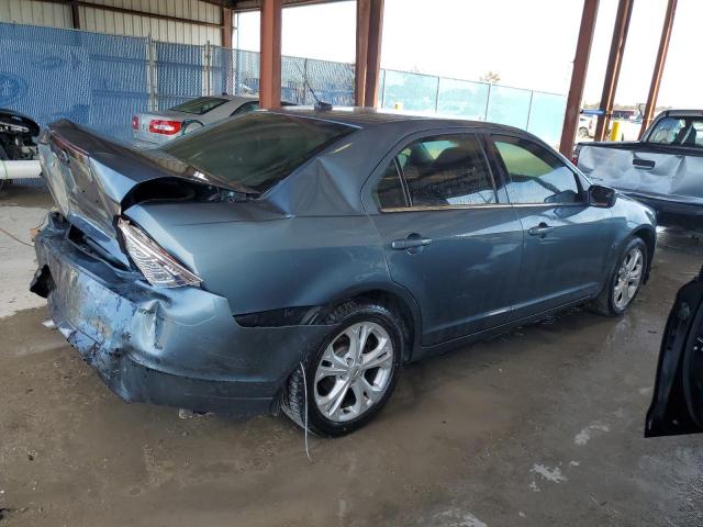 3FAHP0HG4CR311389 - 2012 FORD FUSION SE BLUE photo 3