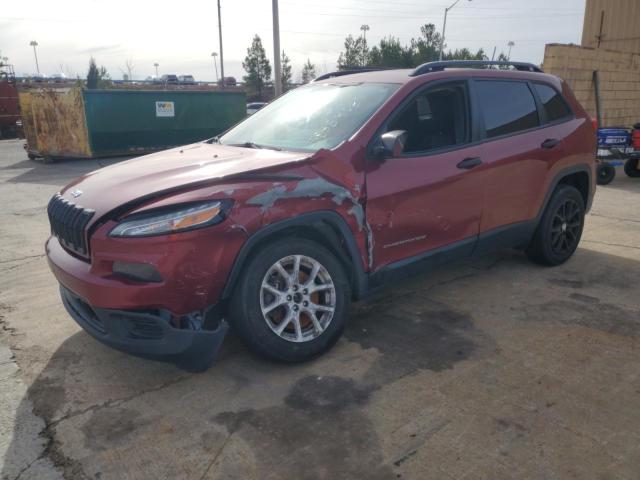 1C4PJLAS6HW650604 - 2017 JEEP CHEROKEE SPORT BURGUNDY photo 1