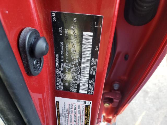 JTEBU5JR4J5565150 - 2018 TOYOTA 4RUNNER SR5/SR5 PREMIUM წითელი ფოტო 12