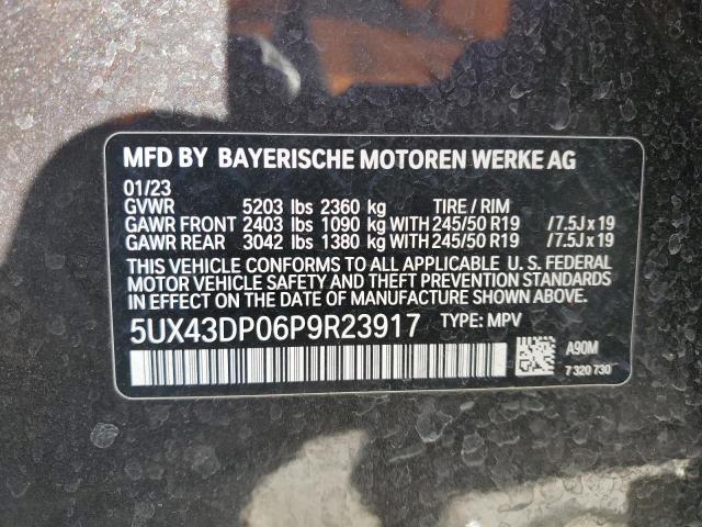 5UX43DP06P9R23917 - 2023 BMW X3 SDRIVE30I CHARCOAL photo 13