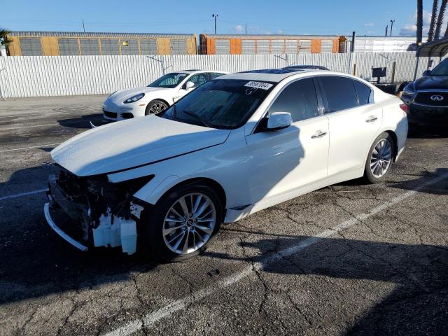 JN1EV7AP3JM357004 - 2018 INFINITI Q50 LUXE WHITE photo 1