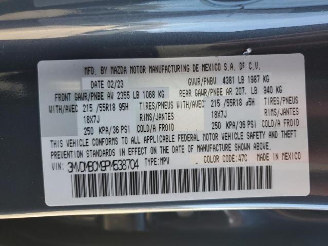 3MVDMBCM9PM538704 - 2023 MAZDA CX-30 PREFERRED GRAY photo 14