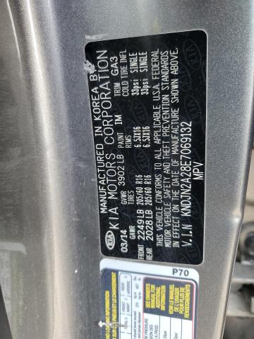 KNDJN2A28E7069132 - 2014 KIA SOUL GRAY photo 12