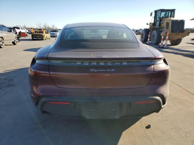 WP0AB2Y12MSA44909 - 2021 PORSCHE TAYCAN 4S MAROON photo 6