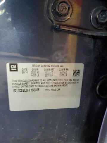 1G11C5SL0FF168025 - 2015 CHEVROLET MALIBU 1LT ლურჯი ფოტო 12