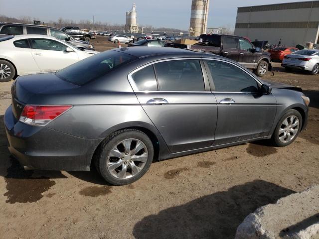 1HGCP36879A025526 - 2009 HONDA ACCORD EXL GRAY photo 3