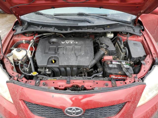 1NXBU4EE6AZ278139 - 2010 TOYOTA COROLLA BASE RED photo 11