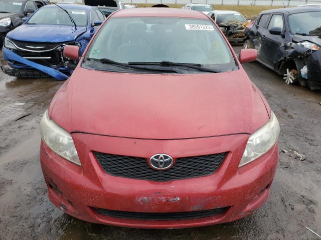 1NXBU4EE6AZ278139 - 2010 TOYOTA COROLLA BASE RED photo 5