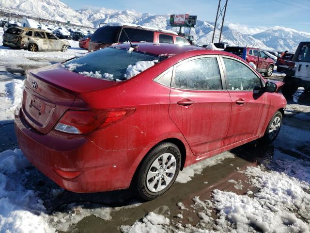 KMHCT4AE0GU965803 - 2016 HYUNDAI ACCENT SE RED photo 3