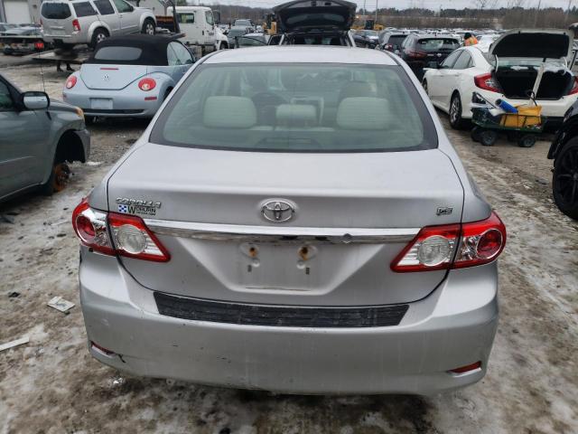 JTDBU4EE6BJ097811 - 2011 TOYOTA COROLLA BASE SILVER photo 6