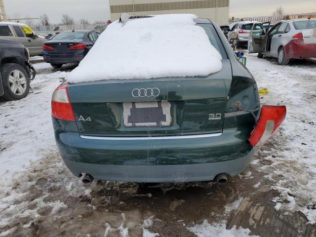 WAULT68E22A273183 - 2002 AUDI A4 3.0 QUATTRO GREEN photo 6