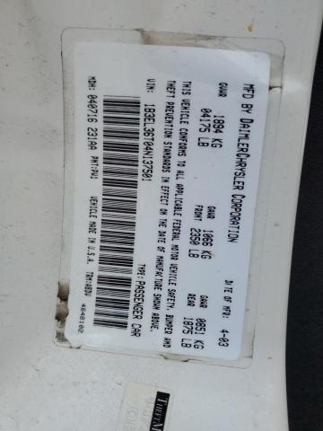 1B3EL36T04N137501 - 2004 DODGE STRATUS SE WHITE photo 13