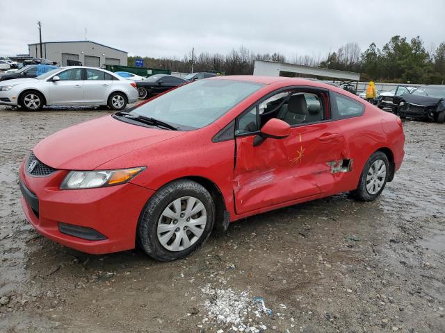 2HGFG3B55CH567368 - 2012 HONDA CIVIC LX RED photo 1