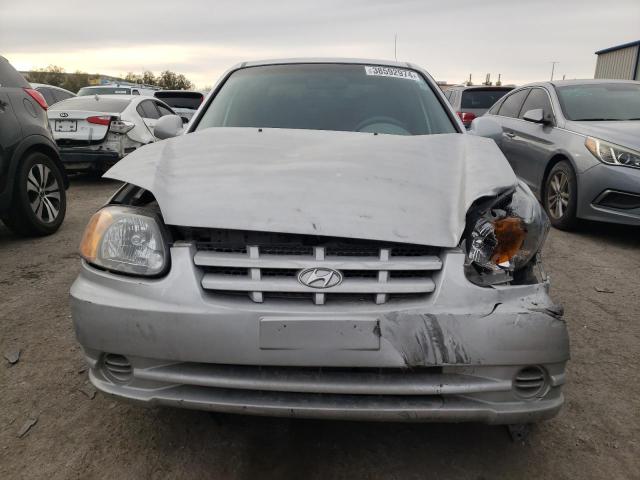 KMHCG45C94U555817 - 2004 HYUNDAI ACCENT GL SILVER photo 5