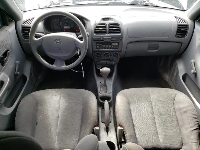 KMHCG45C94U555817 - 2004 HYUNDAI ACCENT GL SILVER photo 8