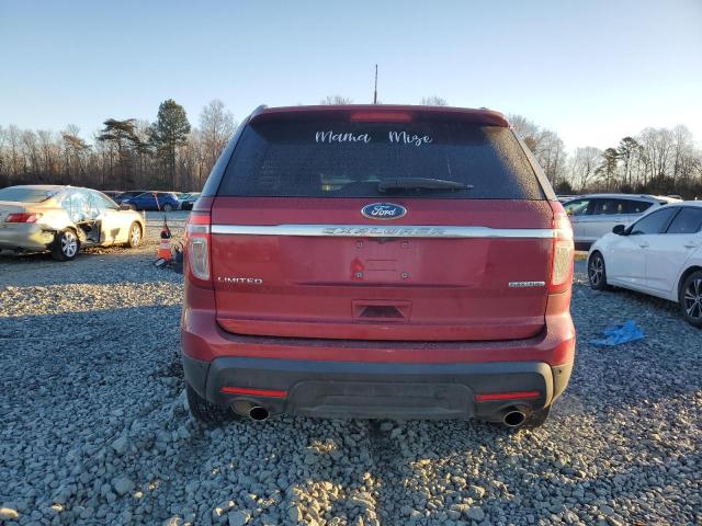 1FM5K7F89DGC07341 - 2013 FORD EXPLORER LIMITED RED photo 6