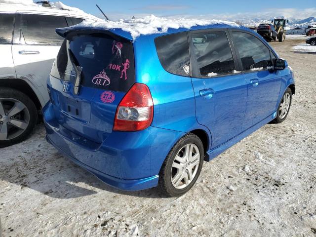 JHMGD38658S067804 - 2008 HONDA FIT SPORT BLUE photo 3