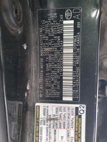 2T1KR32E65C414244 - 2005 TOYOTA COROLLA MA XR GRAY photo 12