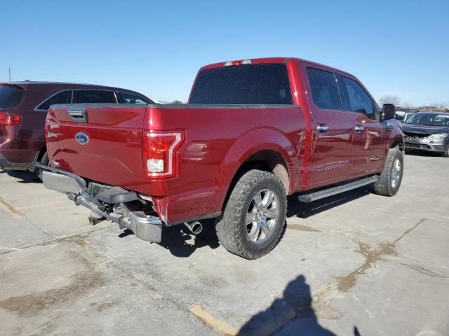 1FTEW1CPXFKE29159 - 2015 FORD F150 SUPERCREW RED photo 3