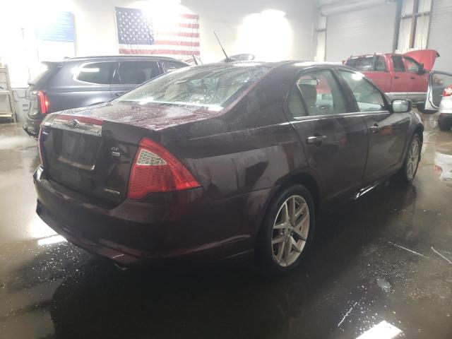 3FAHP0CG7BR232501 - 2011 FORD FUSION SEL BURGUNDY photo 3