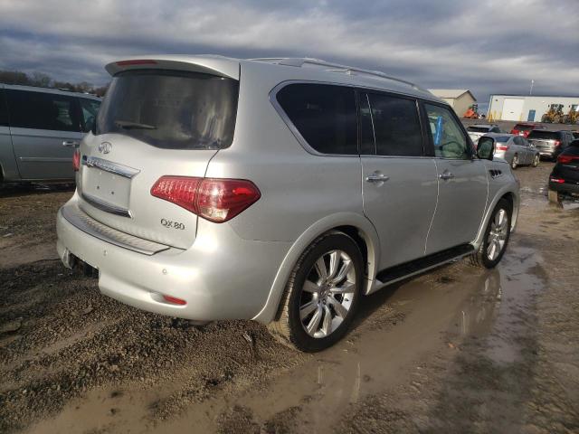 JN8AZ2NE4E9067458 - 2014 INFINITI QX80 SILVER photo 3