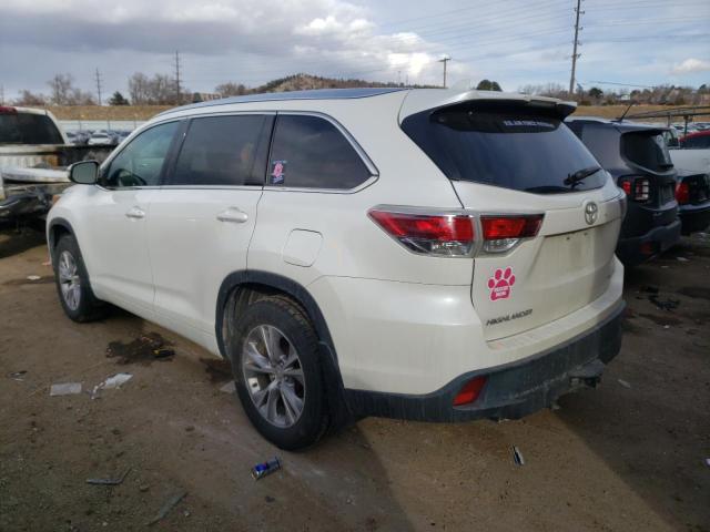 5TDJKRFH8FS132803 - 2015 TOYOTA HIGHLANDER XLE Ağ foto 2