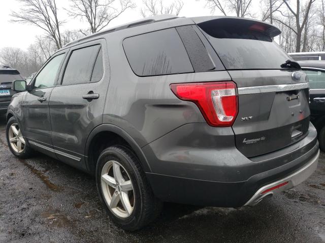 1FM5K8D87HGC50400 - 2017 FORD EXPLORER XLT GRAY photo 2