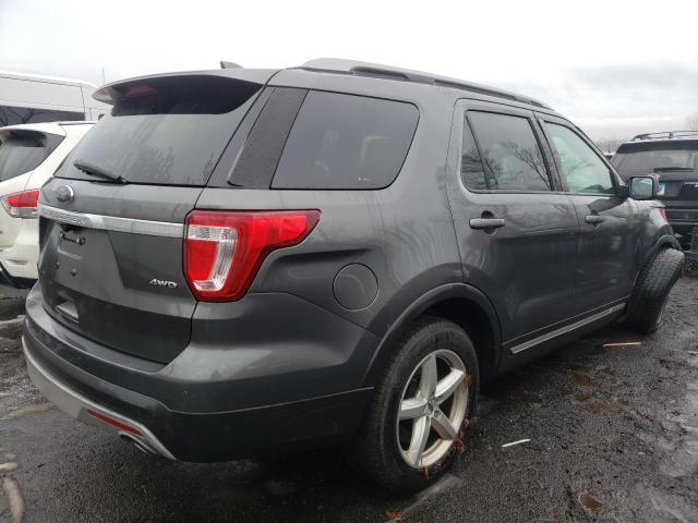 1FM5K8D87HGC50400 - 2017 FORD EXPLORER XLT GRAY photo 3