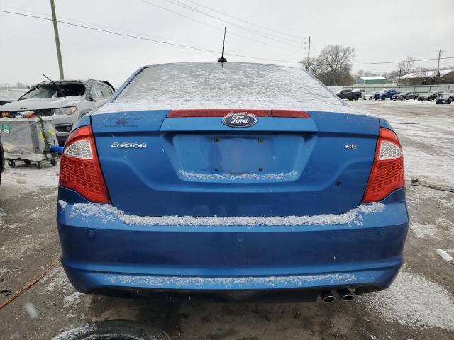 3FAHP0HA0CR280931 - 2012 FORD FUSION SE BLUE photo 6