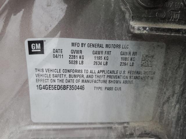 1G4GE5ED6BF350446 - 2011 BUICK LACROSSE CXS 棕色 照片 12