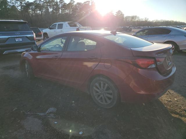 5NPDH4AE3GH767155 - 2016 HYUNDAI ELANTRA SE RED photo 2