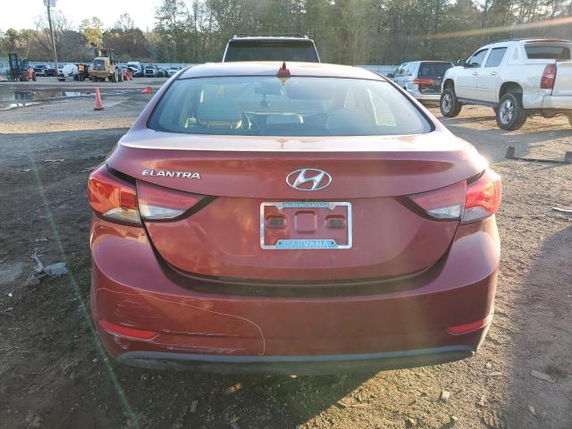 5NPDH4AE3GH767155 - 2016 HYUNDAI ELANTRA SE RED photo 6