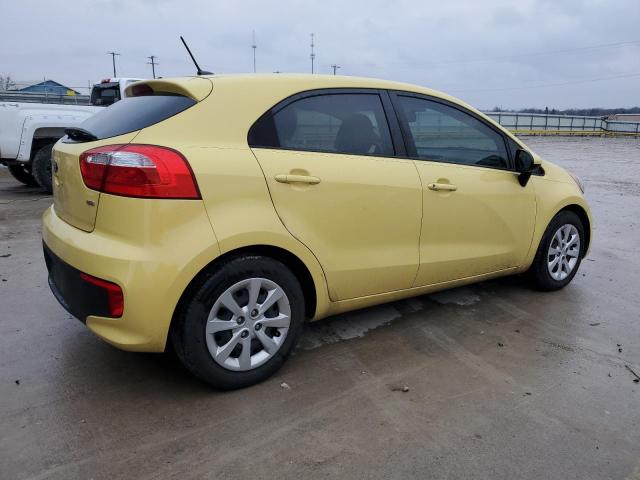 KNADM5A3XG6678626 - 2016 KIA RIO LX YELLOW photo 3