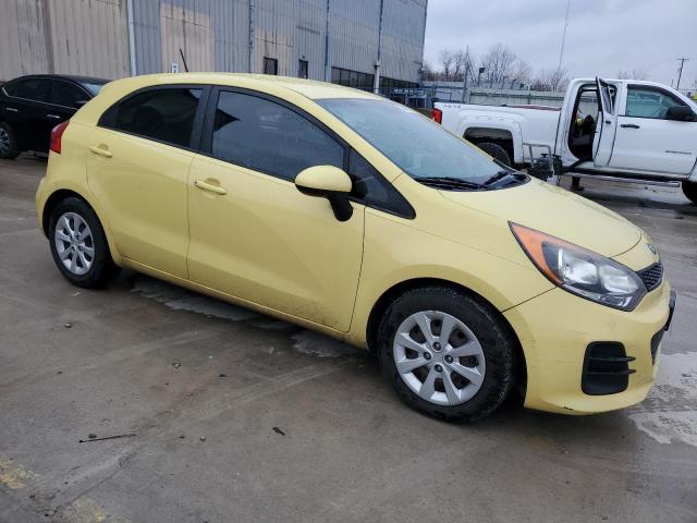 KNADM5A3XG6678626 - 2016 KIA RIO LX YELLOW photo 4