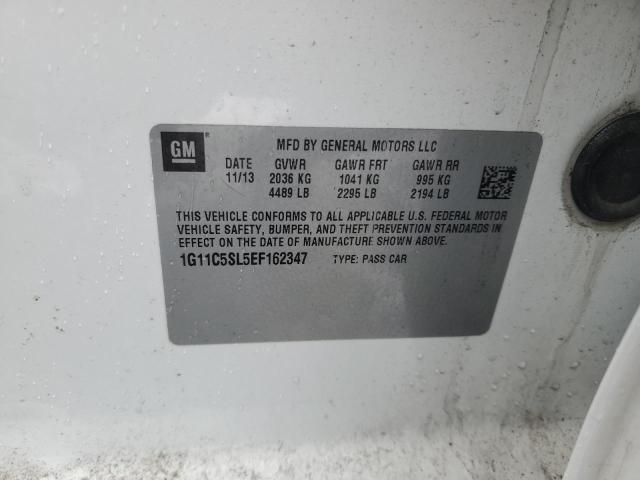 1G11C5SL5EF162347 - 2014 CHEVROLET MALIBU 1LT 白色 照片 12