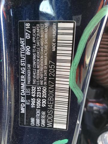 WDDSJ4EB0KN712057 - 2019 MERCEDES-BENZ CLA 250 BLUE photo 13